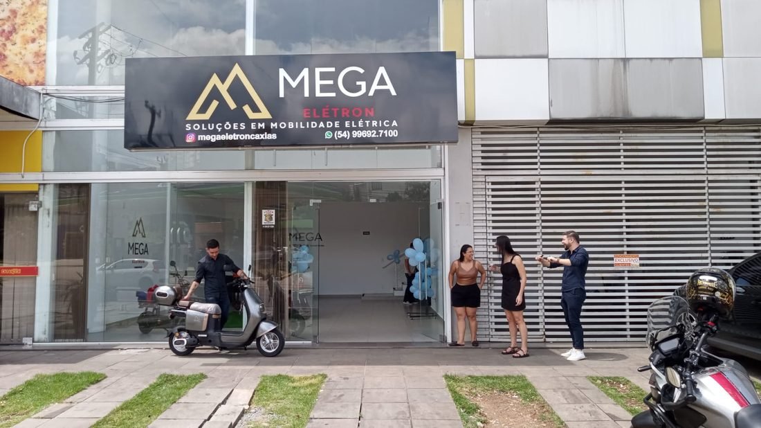 Fachada da unidade Mega Elétron em Caxias do Sul, Rio Grande do Sul.
